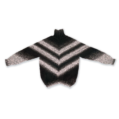 Caron Swirl Cakes 4-V Knit Pullover L