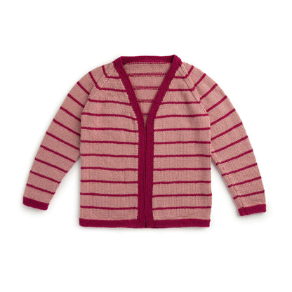Caron Knit Contrast Trim Cardigan 2/3 XL