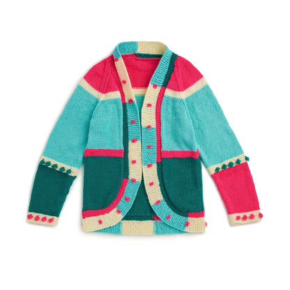 Caron Connect the Dots Knit Cardigan L