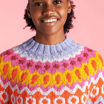 Caron Knit Fair Isle Pullover 4/5XL