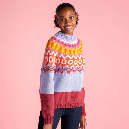 Caron Knit Fair Isle Pullover 4/5XL