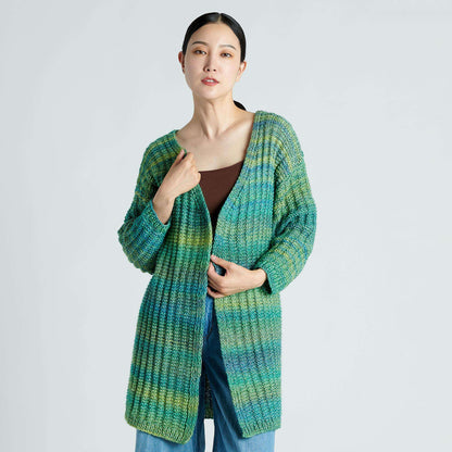 Caron Vertical Ridges Knit Cardigan XS/S