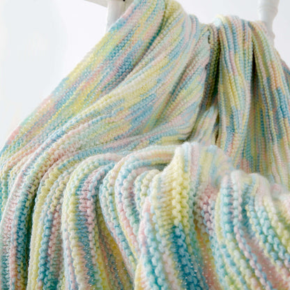 Caron Little Ridges Knit Baby Blanket Single Size