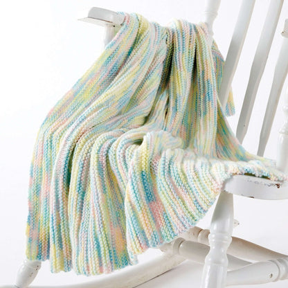 Caron Little Ridges Knit Baby Blanket Single Size