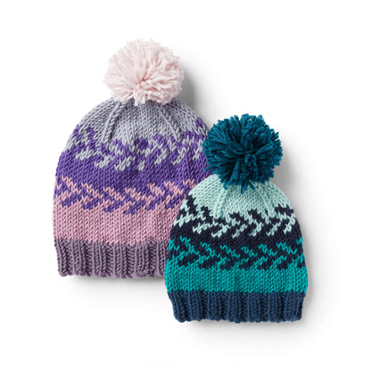 Caron Easy Knit Fair Isle Baby & Kids Hat Ultra Violet Minerals