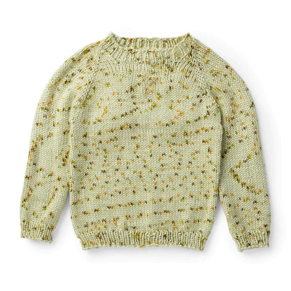 Caron Top Down Knit Baby Pullover Chlorophyll