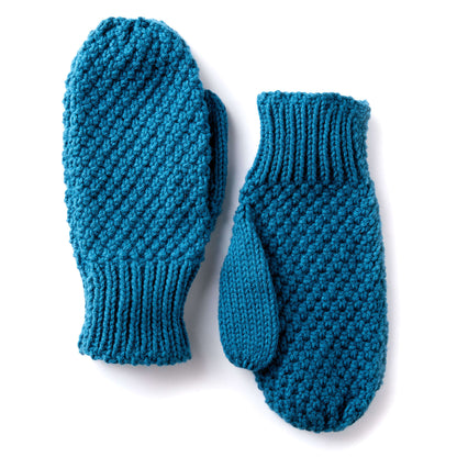 Caron Textured Family Knit Mittens Single Size