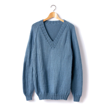 Caron Adult Knit V-Neck Pullover 4XL/5XL