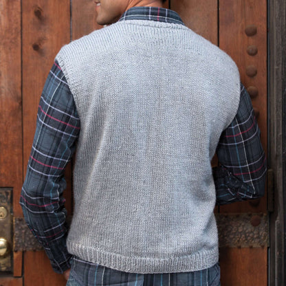 Caron Knit Dad's Cabled Vest XL