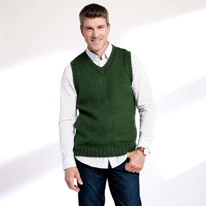 Caron Adult Knit V-Neck Vest XL