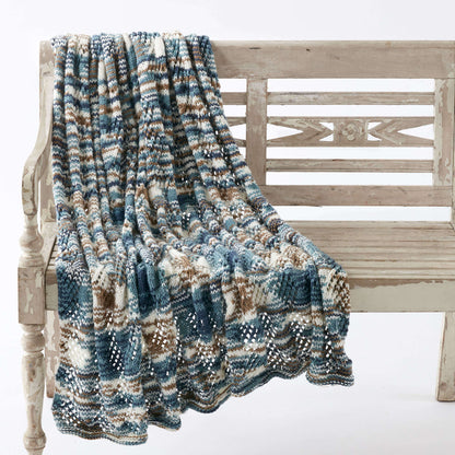 Caron Crystal Lace Knit Blanket Single Size