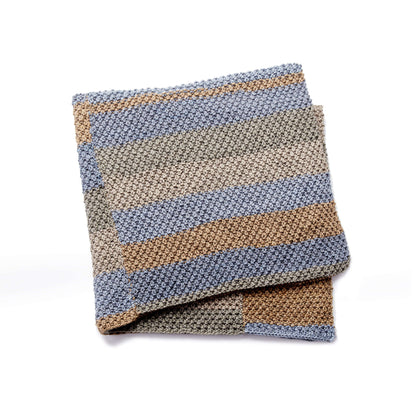 Caron Paneled Knit Afghan Single Size