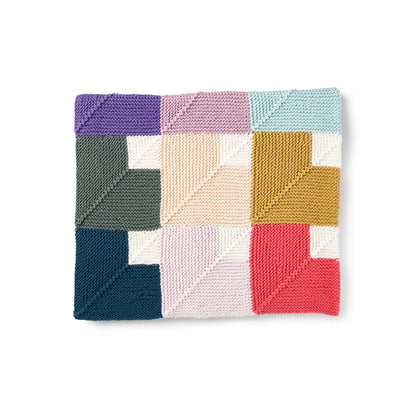 Caron X Pantone Color Chip Knit Mitered Blanket Single Size