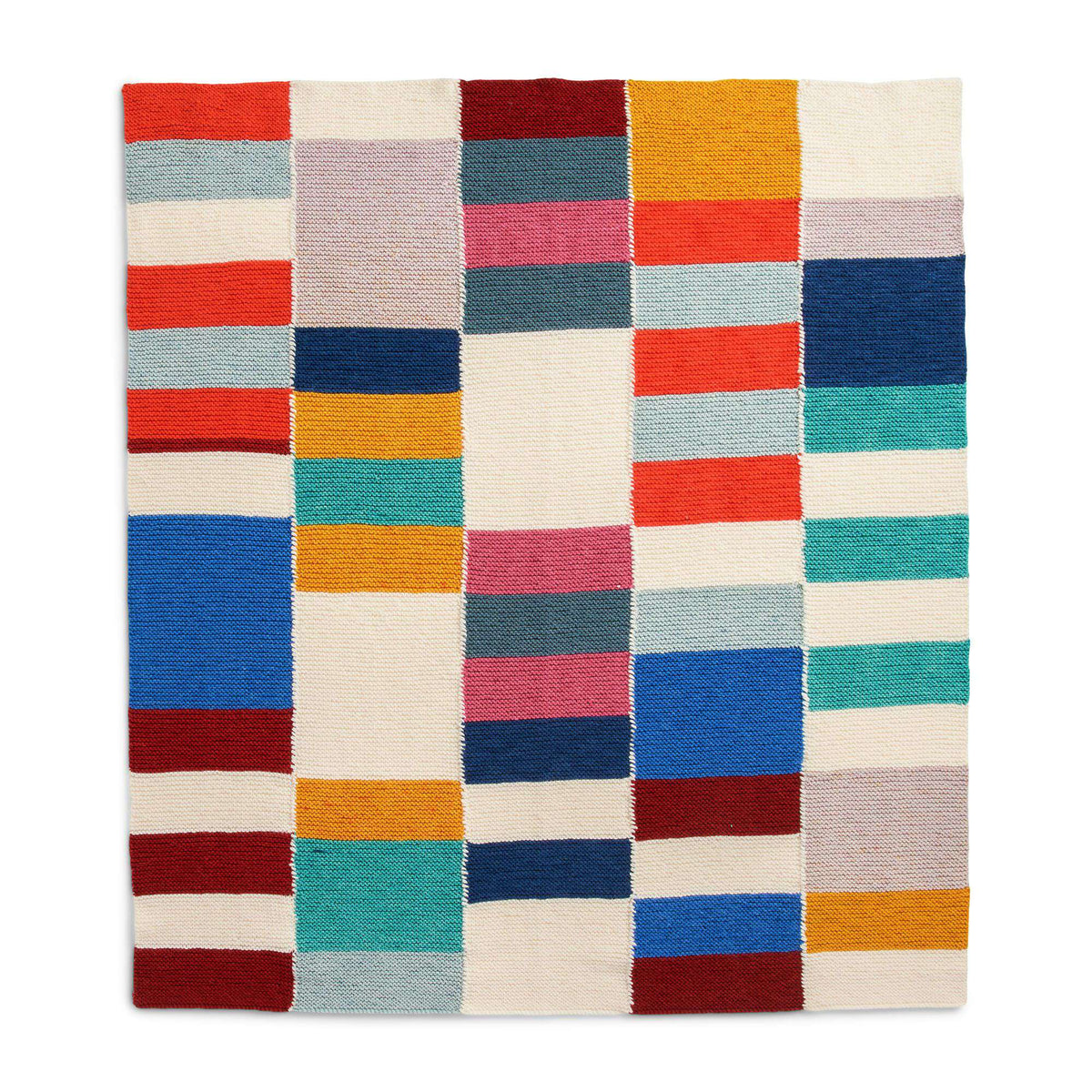 Knit Blanket made in Caron Big Donut O'Go yarn
