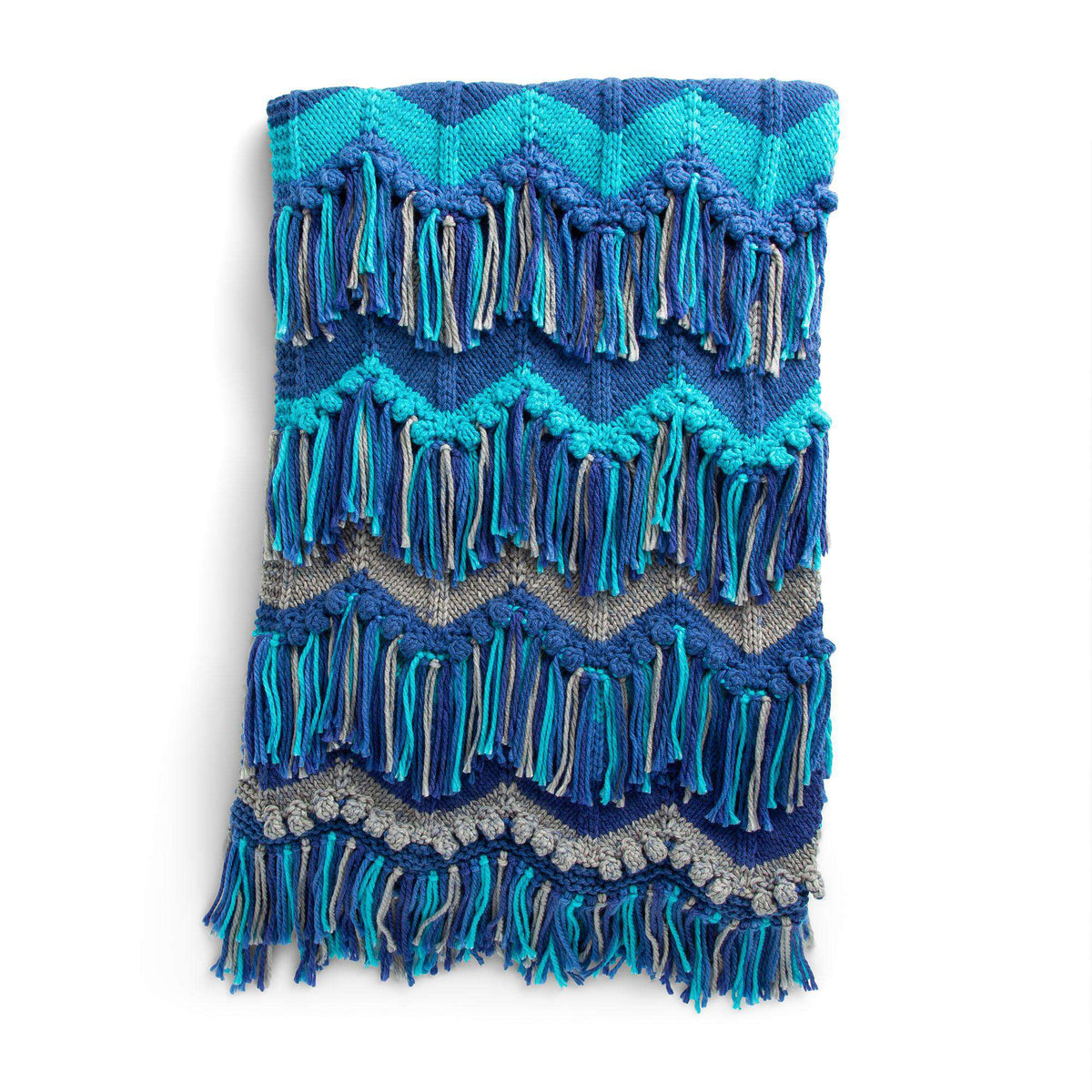 Knit Blanket made in Caron Anniversary Cakes yarn