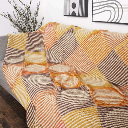 Caron Shadow Knit Circles Blanket Single Size