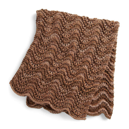 Caron Classic Knit Feather & Fan Blanket Single Size