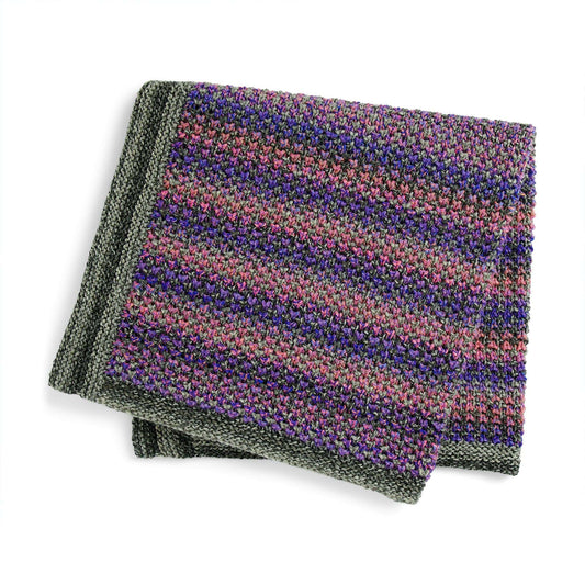 Knit Blanket made in Caron Spice Cakes yarn