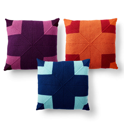 Caron Big Statement Knit Pillow Deep Violet