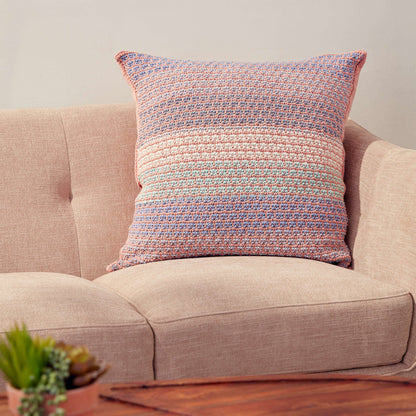 Caron Mosaic Knit Grid Pillow Single Size