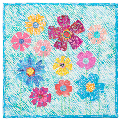 Coats & Clark Quilting Summer Flower Wall Hanging Quilting Wall Hanging made in Coats & Clark Polyester Embroidery Thread yarn