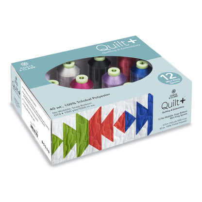 Coats & Clark Quilt + Quilting & Embroidery Thread 12 Spool Set - Clearance Items Basic Colors