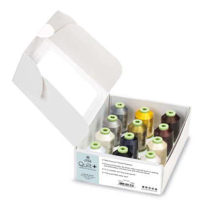 Coats & Clark Quilt + Quilting & Embroidery Thread 12 Spool Set - Clearance Items Neutral Colors