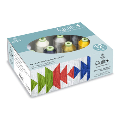 Coats & Clark Quilt + Quilting & Embroidery Thread 12 Spool Set - Clearance Items Neutral Colors