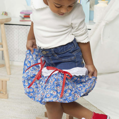 Coats & Clark Sewing Ruffly Jean Skirt Single Size