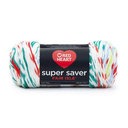 Red Heart Super Saver Fair Isle Yarn - Discontinued Shades Winter