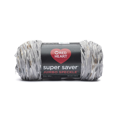 Red Heart Super Saver Jumbo Speckle Yarn Dusty Gray Speckle