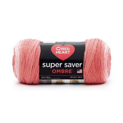 Red Heart Super Saver Ombre Yarn Sea Coral