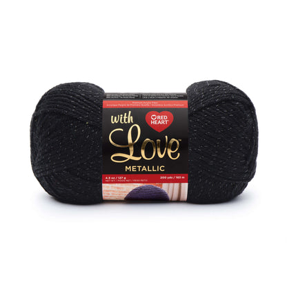 Red Heart With Love Metallic Yarn - Discontinued Shades Black