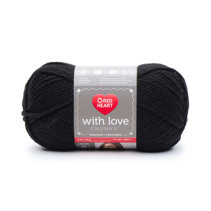 Red Heart With Love Chunky Yarn - Discontinued Shades Black