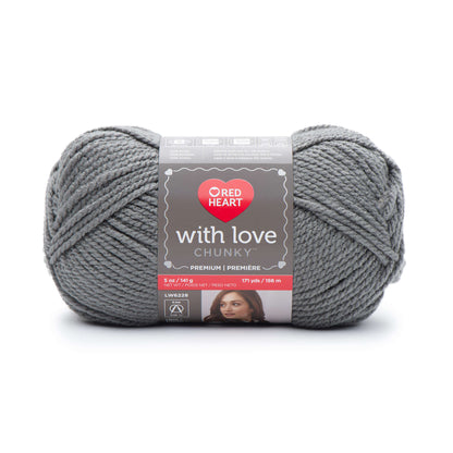 Red Heart With Love Chunky Yarn - Discontinued Shades Pewter