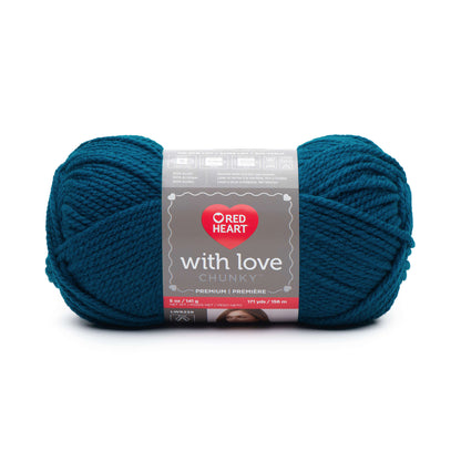 Red Heart With Love Chunky Yarn - Discontinued Shades Peacock