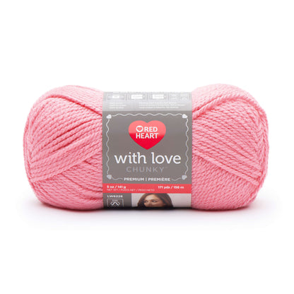 Red Heart With Love Chunky Yarn - Discontinued Shades Bubblegum