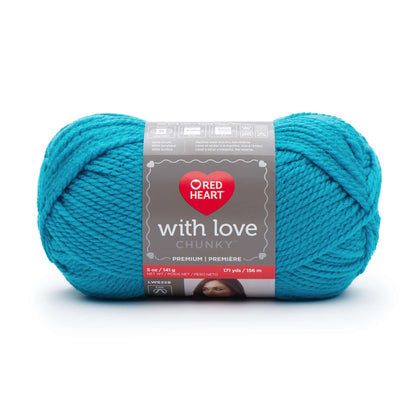 Red Heart With Love Chunky Yarn - Discontinued Shades Blue Hawaii