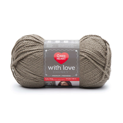 Red Heart With Love Chunky Yarn - Discontinued Shades Taupe