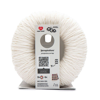 Red Heart Super Saver O'Go Yarn - Discontinued Shades White