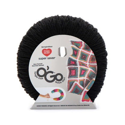 Red Heart Super Saver O'Go Yarn - Discontinued Shades Black