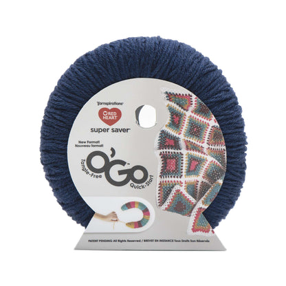 Red Heart Super Saver O'Go Yarn - Discontinued Shades Soft Navy