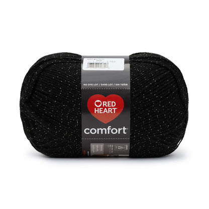 Red Heart Comfort Yarn - Discontinued Shades Black/Gold(Shimmer)