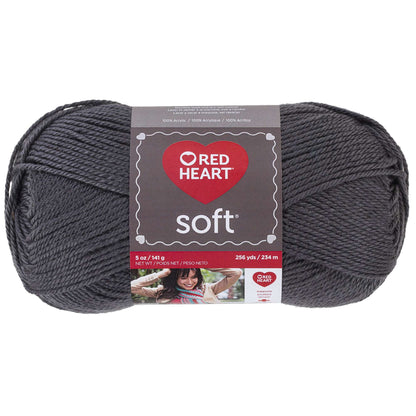 Red Heart Soft Yarn Charcoal