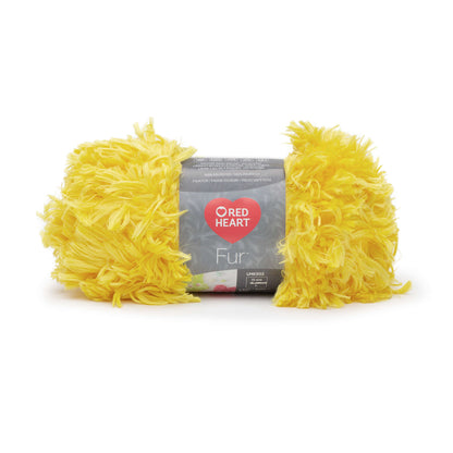 Red Heart Fur Yarn - Discontinued Shades Lemon Drop