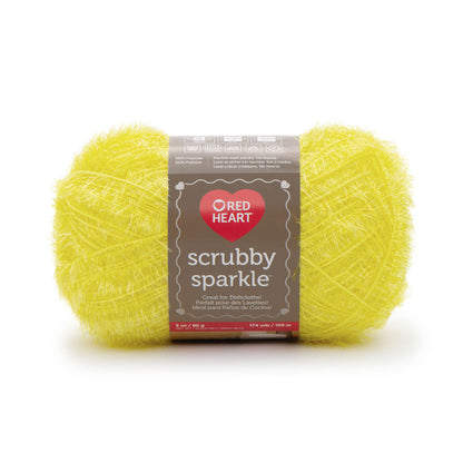 Red Heart Scrubby Sparkle Yarn Lemon