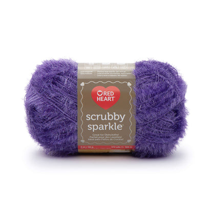 Red Heart Scrubby Sparkle Yarn Grape