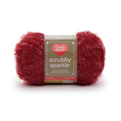 Red Heart Scrubby Sparkle Yarn Strawberry