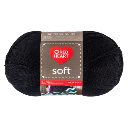 Red Heart Soft Yarn (283g/10oz) - Clearance Shades Black
