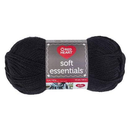 Red Heart Soft Essentials Yarn - Discontinued Shades Essentials Black